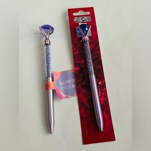 New 2 Pens with Purple Diamond Shape on Top